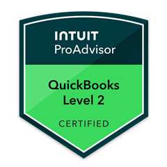 Intuit QuickBooks Online ProAdvisor Level 2 Certified badge